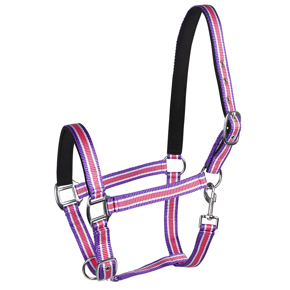 PFIFF plastic halter, lined, pink-white-purple Cob