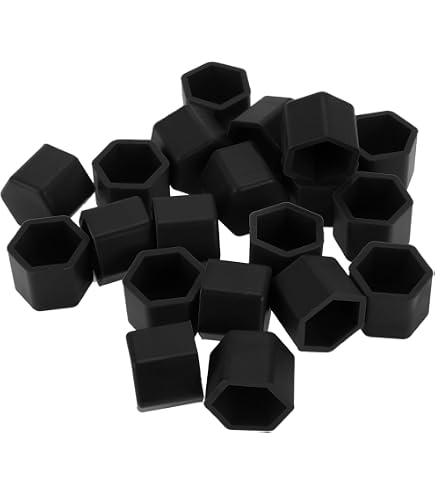 Uxcell 20 Pack Black Rubber Wheel Nut Caps - 21mm Lug Bolt Dust Covers For Car Tires - View #4