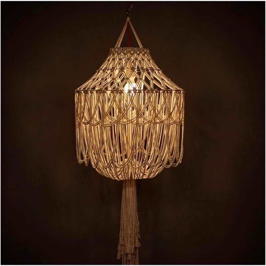 LYQZ Nordic Bohemian Handmade Chandelier Lamp Shade Cotton Woven Tapestry Room Decorations