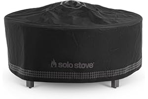 Solo Stove Surround Shelter Small | Protective Cover for Fire Pit Surround Table, Weather-Resistant, Solution Dyed Acrylic/PVC Backing/Aluminum Support Stays, Dims (HxDia): 20.8 x 42.5 in, Black