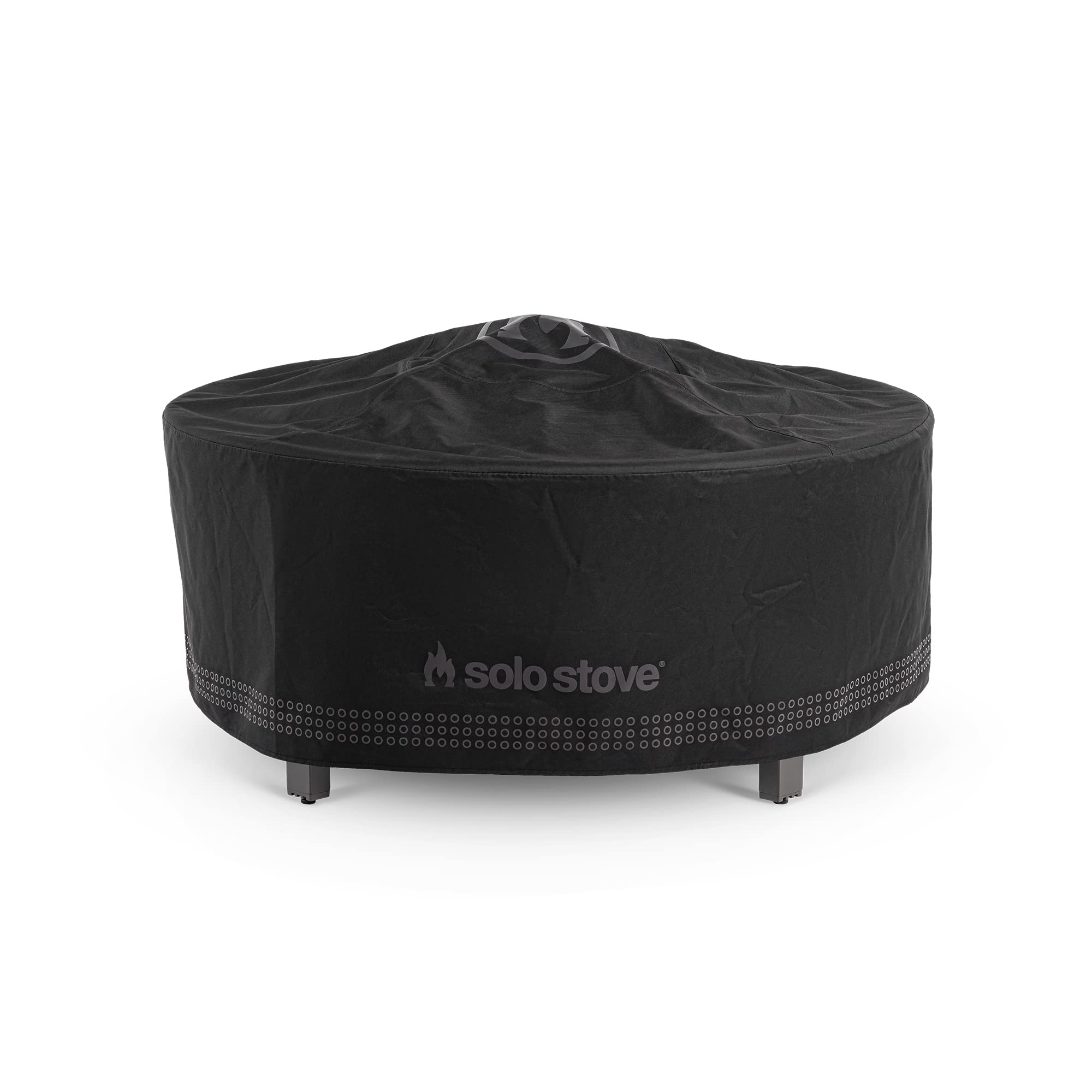 Solo Stove Surround Shelter Small | Protective Cover for Fire Pit Surround Table, Weather-Resistant, Solution Dyed Acrylic/ PVC Backing/ Aluminum Support Stays, Dims (HxDia): 53 x 111 cm, Black