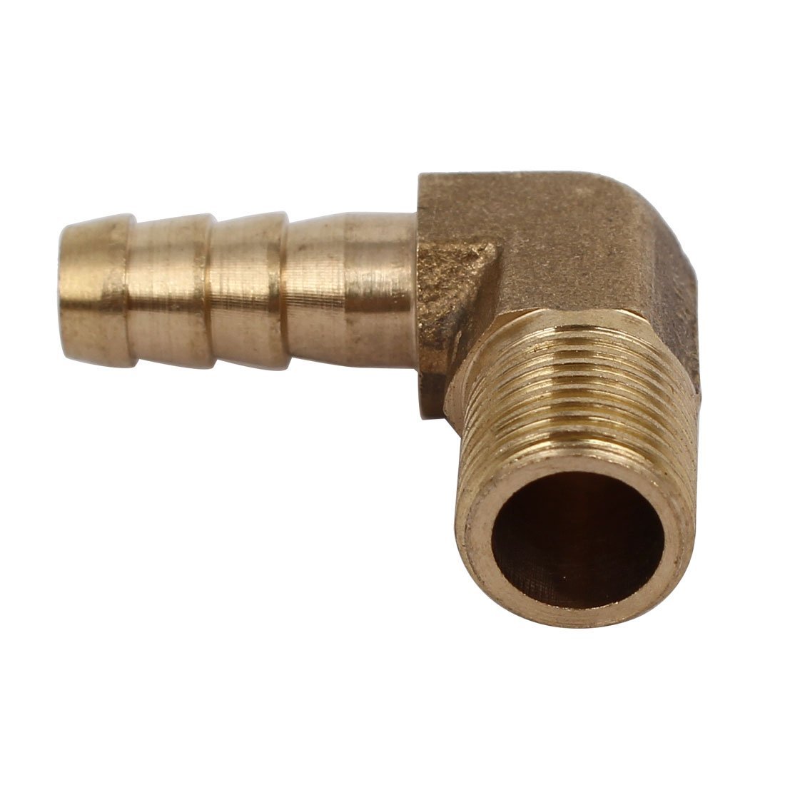 Othmro Brass Barb Hose Fitting, 90 Degree Elbow 14mm Barbed to 1/2" G Male Pipe Adapter Connector 1pcs