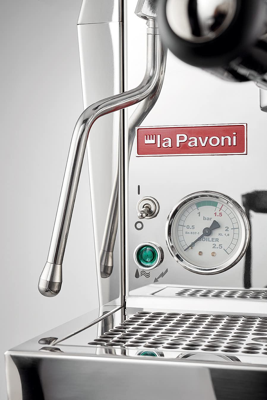 La Pavoni Semi-Professional Coffee Maker with a Capacity of 1.8l from Smeg Evoluzione Botticelli LPSGEV01EU, Steel 4