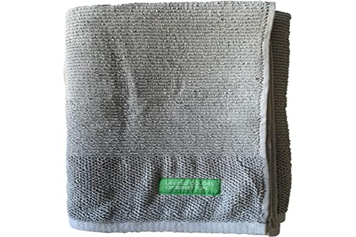 UNITED COLORS OF BENETTON. Cotton Bath Towel Grey 140 x 70 cm