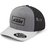 KTM Outline Trucker Cap, Gray and Black Mesh, Snapback Adjustable, Flexfit 110