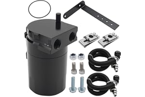 GMAPATS 350ml Black Oil Catch Can Baffled Oil Separator Tank, Replacement for Ford F Series 150 5.0L 2011-2022, Replacement f