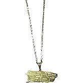 Puerto Rico city Map Pendant Necklace