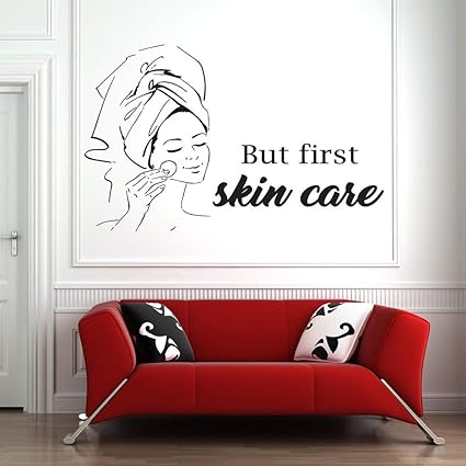 Spa Soin Du Visage Sticker Citation Masque Soins De La Peau Traitement Beaute Salon Massage Du Corps Vinyle Autocollant Decor A La Maison Chambre 56 Cm Amazon Fr Cuisine Maison