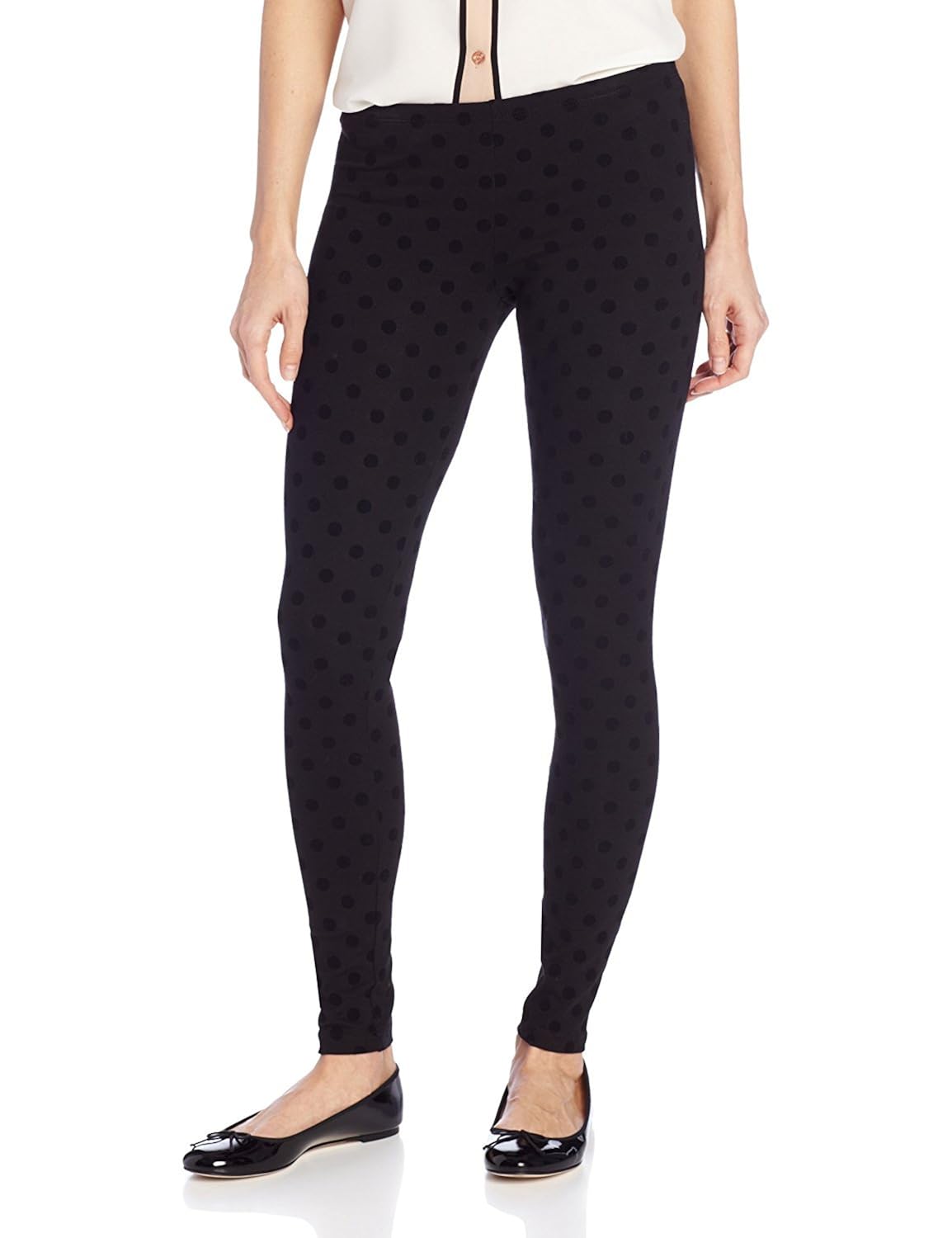 Buy HUE Women's Polka Dot Leggings, Black, Large at Amazon.in