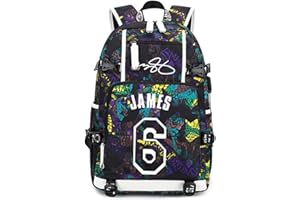 FANwenfeng Basketball Player James Luminous Backpack Travel Backpack Fans Bag for Men Women (Style 4)