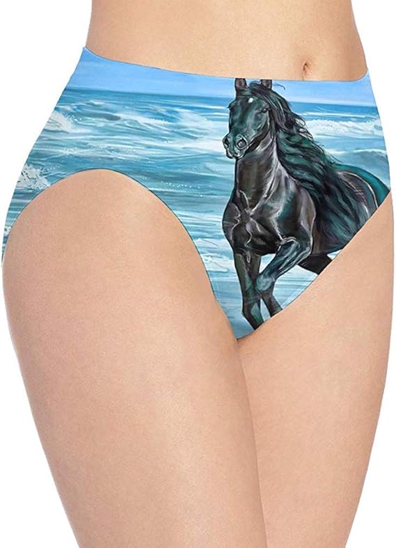 Underwear Women's Running Horse Print Underwear,Girls Cute Hipster
