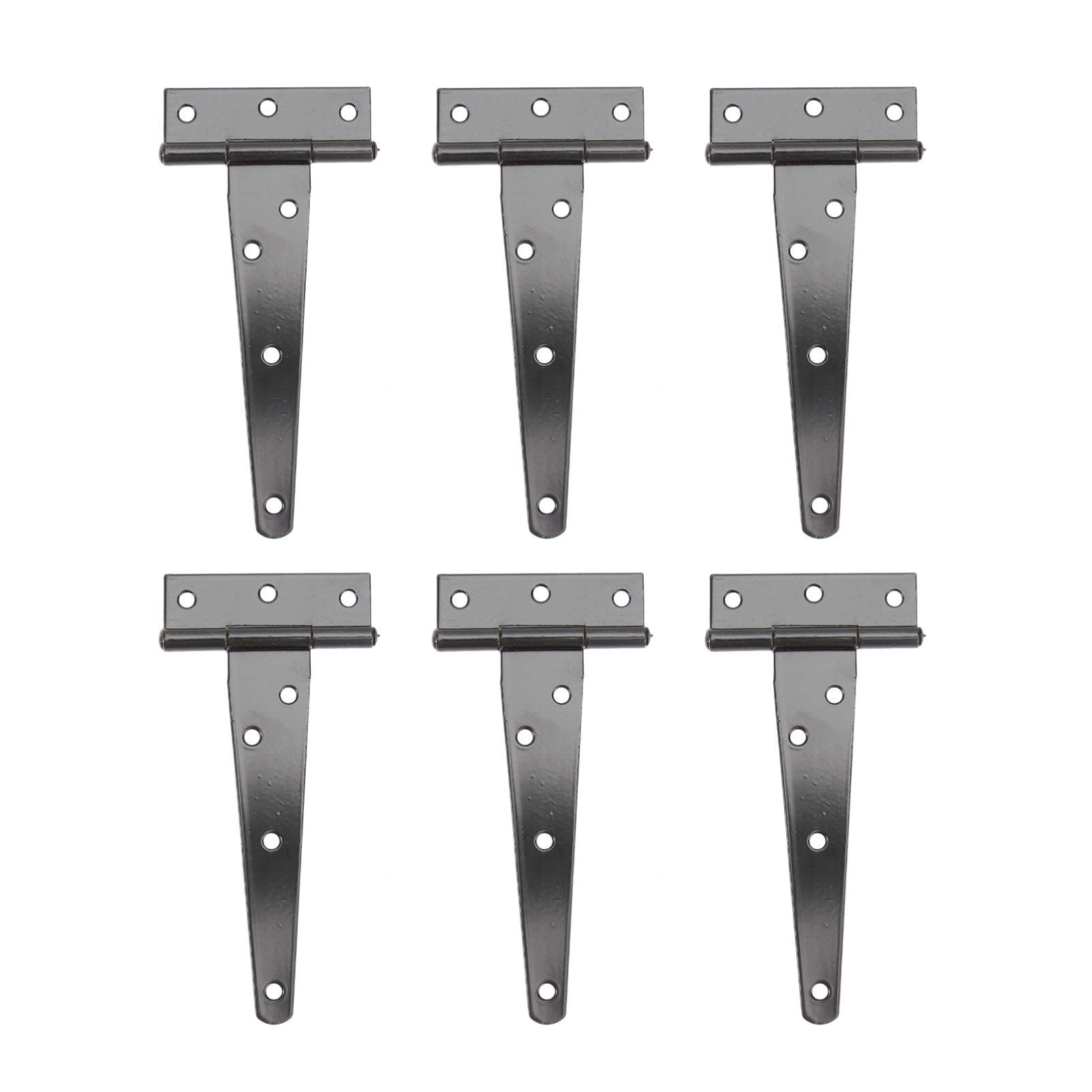YARNOW 6pcs Shape Rustproof Iron Heavy Duty Hinges for Garden Gate Door Hinge Furniture Use