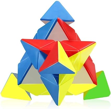 Shop & Shoppee High Speed Stickerless Colorful Triangular Pyramid Shaped Rubix Cube (Multicolor)