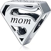 Annmors Silver Charms for Bracelets S925 Love Heart Mom Birthday Dangle for Women Bracelet & Necklace Pendant