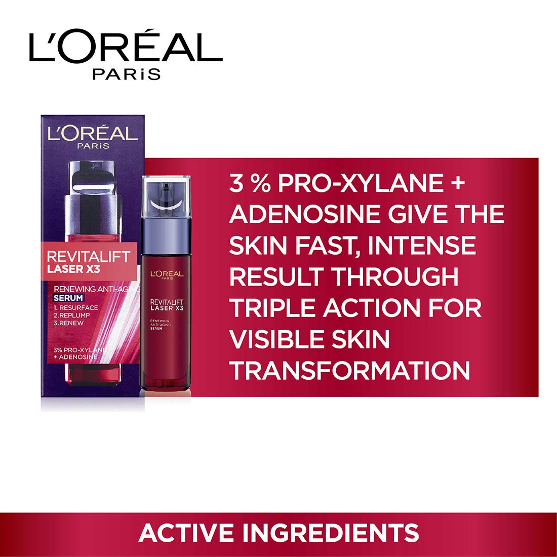 revitalift laser x3 serum ingredients