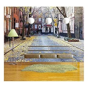 Quiet Empty Commerce Street in The Historic Greenwich Village Neighborhood of Manhattan, New York City - Removable Wall Mural | Self-Adhesive Large Wallpaper - 66x96 inches