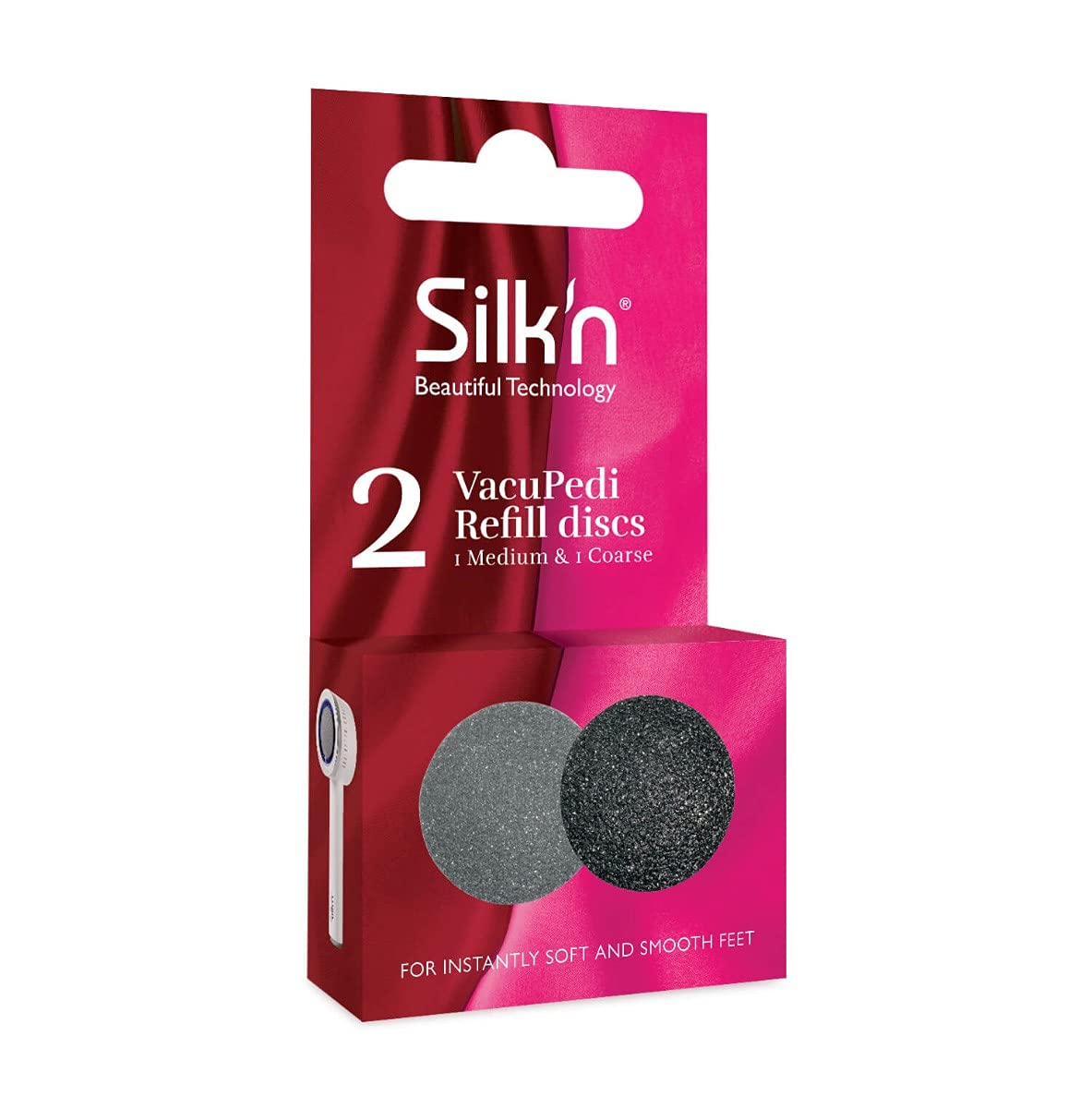 Silk'n VacuPedi Grinding Disks - Medium & Coarse - Easily Removes Calluses in Seconds - 2 Pieces