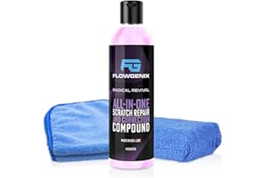 Flowgenix Instant Car Scratch Remover for Vehicles, All-in-One Car Paint Scratch Repair and Polishing Compound (4 oz) - Incl. Microfiber Applicator and Microfiber Towel