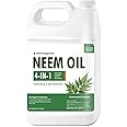 Pure Neem Oil, Neem Oil for Plants, Cold-Pressed Azadiracthin Neem Oil Concentrate for Plants and Irrigation, Plant-Based Dormant Oil Spray for Indoor and Outdoor Gardens (1 Gallon)