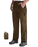 iCreek Men's Packable Rain Pants Waterproof