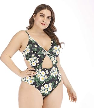 Amazon Co Jp 女性の水着 ワンピースのバックカットアウト水着 セクシーな花柄の大きなサイズのビキニセット 夏の休暇のビーチのための水着 スポーツ アウトドア