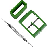 MyTime Watch Straps Replacement Plastic Buckle and Silicone Loops for Swatch- Choice of Colors &amp; Widths (17mm, Dark Green)