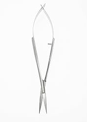 SE 4-1/2" Curved Iris Scissors with Spring - SP46C