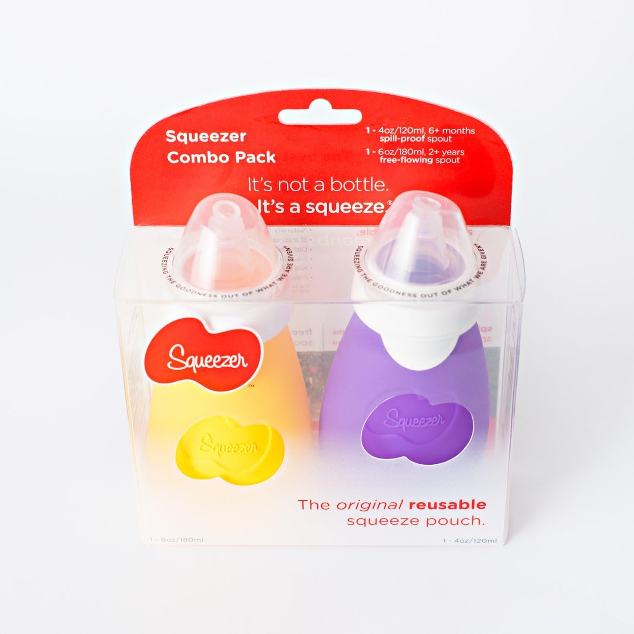 Squeezer Combo Pack-4oz Purple, 6oz Yellow