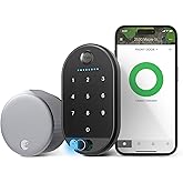 Yale August Wi-Fi Smart Lock with Keypad Touch in Silver | Keyless Entry, Touch Digital Keypad, Fingerprint Scanner, AUG-SL05