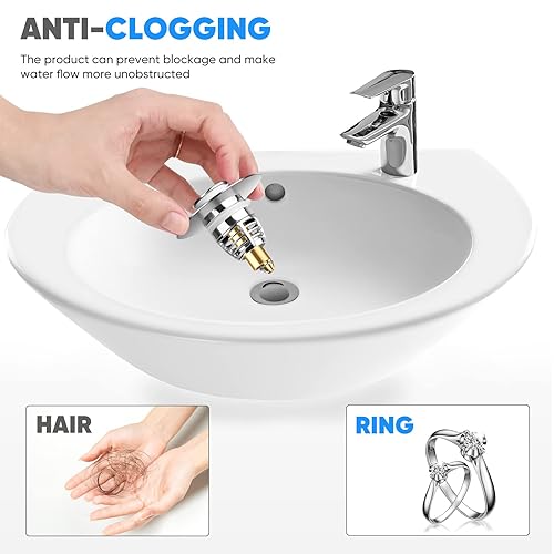 Bathroom Sink Drain Stopper Universal Stainless Steel Bounce