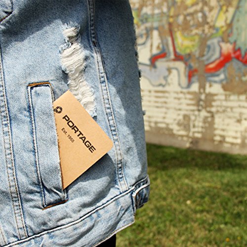 Portage Kraft Cover Memo Sized Pocket Notepad - Side Bound Notebook with Lined Paper for On-the-Go Note Taking - 3.5" x 5.5" - 64 Pages (3 Pack)