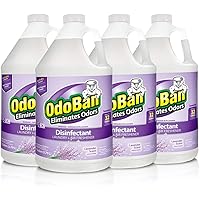 OdoBan Multipurpose Cleaner Concentrate, 4 Gallons, Lavender Scent - Odor Eliminator, Disinfectant, Flood Fire Water…