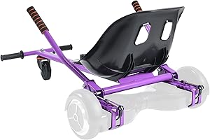 Yorovent Hoverboard Seat Attachment Straps Not Required, Hover Board Go Kart Accessory w/Locking Mechanism,265lbs Hover cart 25”-33.3” Adjustable,Bigger&Sturdier Seat,Fit 6.5” 8.5” 10” Hoverboard