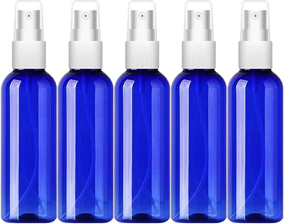 Amazon 100ml スプレーボトル 5本セット 詰替ボトル 遮光 空容器 霧吹き 携帯用 液ボトル アロマ けスプレー トラベルボトルブルー 白いノズル付き Toket ビューティー 通販
