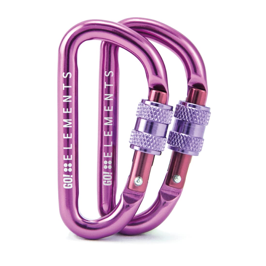 GO!elements Mini Carabiner Micro 6 with screw cap in pack of 2 or 6, Color:MAGIC — image 1