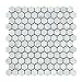 Carrara White Italian (Bianco Carrara) Marble 1 inch Hexagon Mosaic Tile, Polished