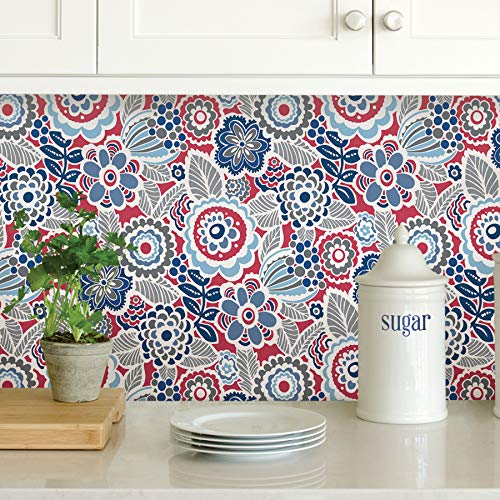 NuWallpaper NUS3159 Dream On Red Peel & Stick Peel and Stick Wallpaper