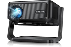 [360°Adjustable Stand] Mini Projector With WiFi And Bluetooth 500 ANSI, Electric Focus & Auto Keystone Correction, ONOAYO GivingYou AY3 Projector, 1080P Bluetooth Projector Home Cinema, (Black)