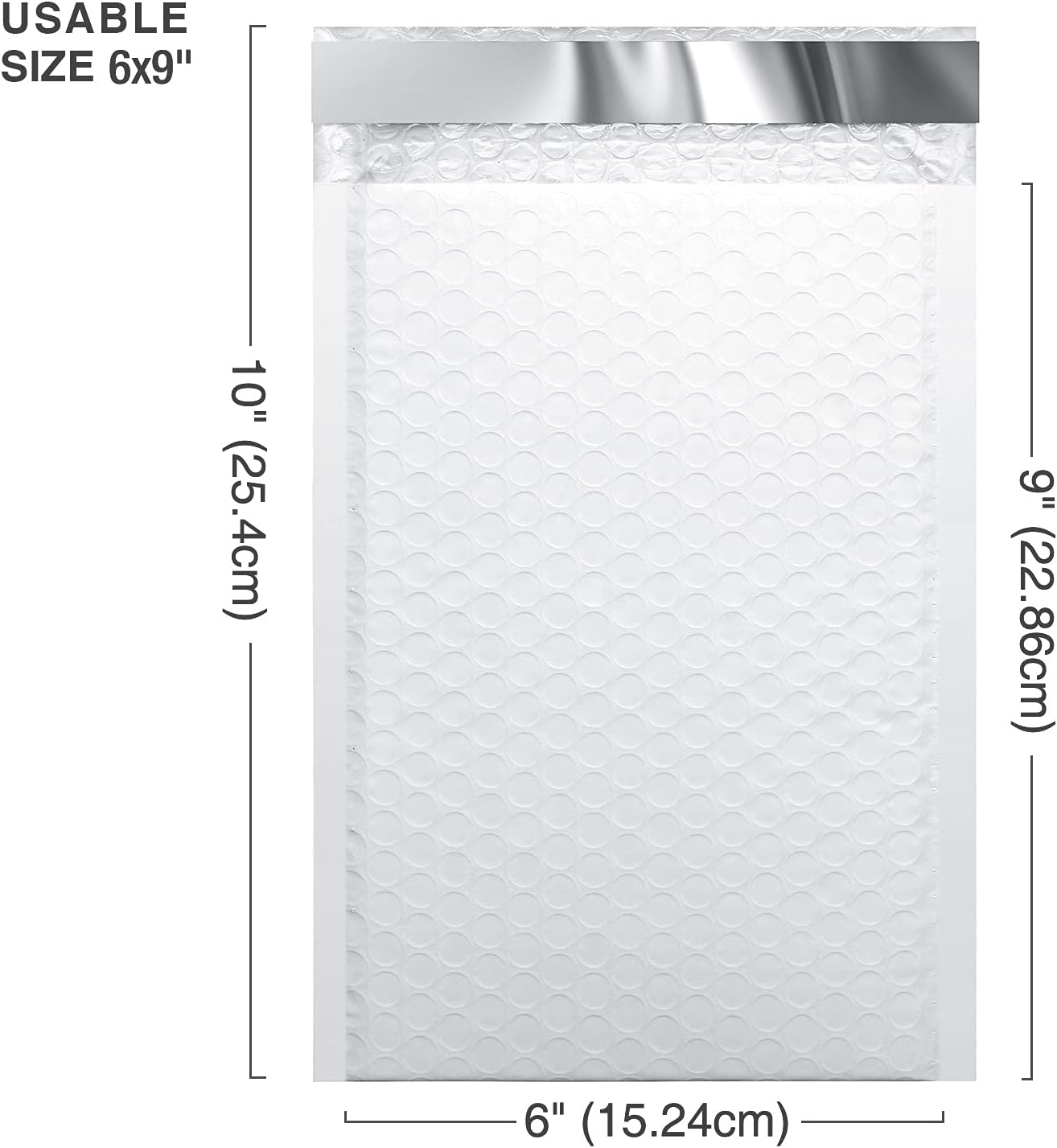 Metronic 50Pcs Poly Bubble Mailers, 6X10 Inch Padded Envelopes Bulk #0, Bubble Lined Wrap Polymailer Bags for Shipping/ Packaging/ Mailing Self Seal -White : Office Products