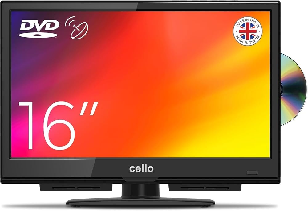 Cello 16 inch LED TV with Built-in DVD Freeview Freesat Pitch Perfect Sound UK