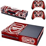 Reytid Arsenal Crest Xbox One Console Skin/Sticker + 2 x Controller Decals and Kinect Wrap - Full Set - Microsoft XB1 (Xbox One)