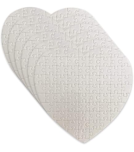 HYGLOSS 28-Piece Blank Jigsaw Puzzles - Rectangle, 5.5x8 Inches, Preassembled, Sturdy Cardboard, Made In USA