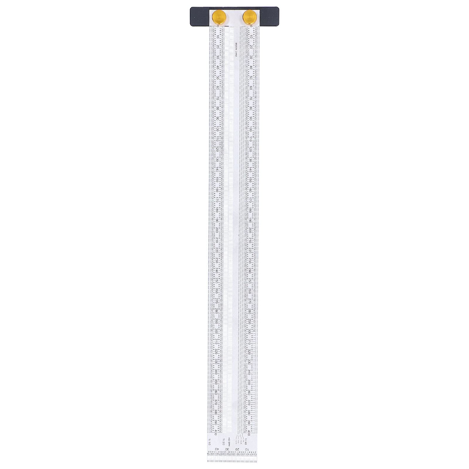 Fafeicy Stainless Steel 400mm Woodworking Ruler, Multifunctional Marking Scale, High Precision, Rigid,