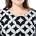 Chicwe Women's Plus Size Cashmere Touch Printed Shift Dress - Knee Length Work and Casual Dress
