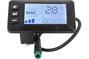 ALOMEJOR Electric Bike LCD Display Panel with 5 Pin Connector, Electric Scooter Speedometer for Bicycles and Scooters