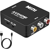 DigitConvert RCA to HDMI Converter, AV to HDMI Adapter, 1080P Mini RCA Composite CVBS Audio Video Converter Supports PAL/NTSC Compatible with PC/Laptop/Xbox /PS4 /TV/STB/VHS/VCR/Blue-Ray