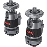 SmallRig Mini Ball Head (2 Pack) with 1/4" Screw and Removable Shoe Mount, 360 Degree Rotatable Aluminum Tripod Head for Came