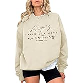 Pairxily Christian Sweatshirts for Women Faith Can Move Mountains Sweatshirt Bible Verse Religious Long Sleeve Crewneck Tops