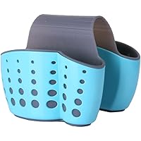 Sink Caddy Sponge Holder Soap Holder, Eunion Blue Saddle Faucet Caddy Desk Organizer Pen Holder