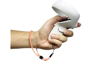 MUAGOCHIC Improved Replacement Reflective Wrist Straps for Oculus Quest 2 Gen Controller, Sturdy Comfy Adjustable Hand Strap for Oculus, Easy Attach White Resin Stopper for Oculus Controllers Orange